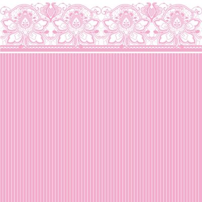 Lunch Napkins Pink Lace, Case of 240 (12 packs x 20)