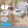 NRFJFOP Portable Foldable Potty Chair Toilet Adjustable Commode Closestool Chamber Pot for Elderly Men Women Stainless Steel view 3