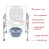 NRFJFOP Portable Foldable Potty Chair Toilet Adjustable Commode Closestool Chamber Pot for Elderly Men Women Stainless Steel view 4