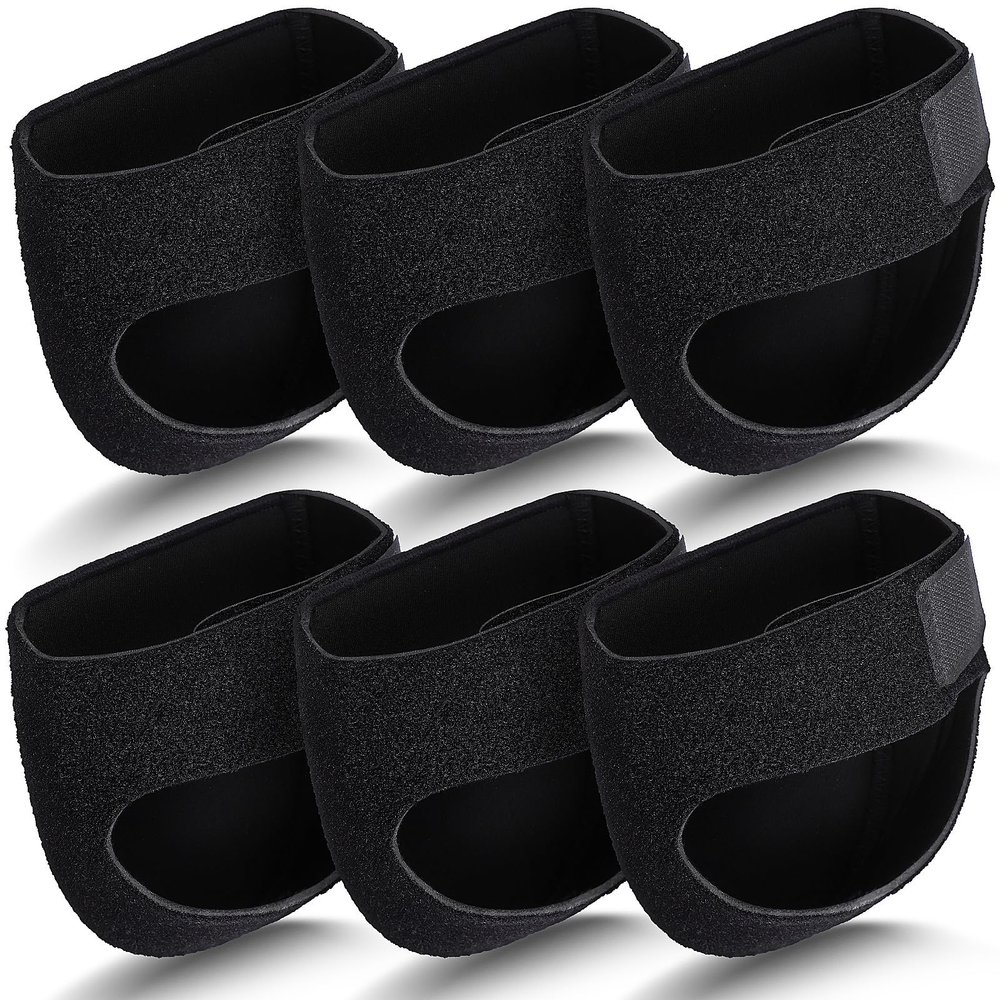 JEWEDECO 3 Pairs Black Large Heel Cups and Heel Pads Cushion for Plantar Fasciitis Gel Inserts for Men and Women Foot Care