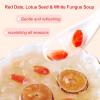 20 Bags White Fungus Soup Drink with Goji Berries Snow Fungus and Red Date Soup Freeze Dried White Fungus Red Dates Healthy Breakfast 15g Per Bag view 3