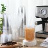 Ziliny 500 Sets Clear Plastic Cups with Lids and Straws, Disposable Iced Coffee Cups Drinking PET for Cold Drinks, Juice, Smoothie, Coffee Shops, Party, Christmas (16 oz,Clear) view 2