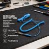 LUMINFLY Anti Static Wrist Strap, Blue Wrist Strap with Grounding Clip and 9.8 Ft / 3 M Pu Cord, Adjustable for Electronics view 4