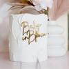Baby in Bloom Cake Topper,Gold Acrylic Gender Reveal Cake Decoration for Pregnancy Announcement/Wecome Baby Party Supplies view 3