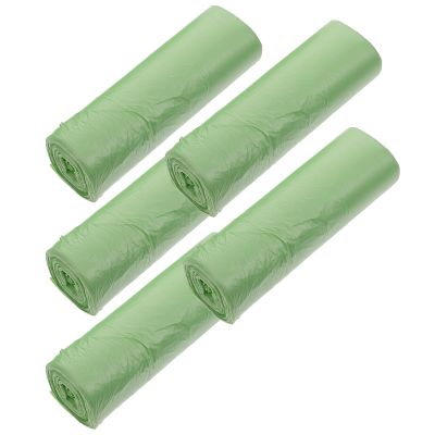 UKCOCO Corn Starch Trash Bags 100pcs 50x60cm Light Green Home Kitchen Disposable Waste Bags for Food Waste Separation
