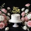 Dxsdgetue Gold Glitter Happy 9th Anniversary Cake Toppers view 4