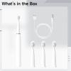 yeeplant Rechargeable Kids Electric Toothbrush, 4 Brush Heads, 3 Modes, Ipx7 Waterproof, Soft Bristles, for Ages 512 view 4