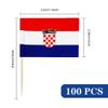 JBSJBS Croatia Flag Croatia Cupcake Topper Flags Banner Mini Small Croatian Toothpick Stick Flags Cake Party Festival Theme Decorations(100Pcs) view 2