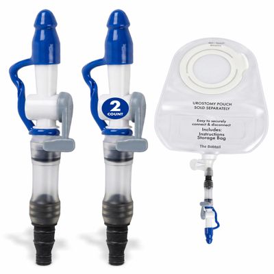 The BobTail Coloplast Urostomy Bag Drainage Connector Kit, Ostomy Supplies with Valve & Cap for Urine Bags, Urinary Drainage Bag Accessory Compatible with Coloplast Ostomy Bags & Urostomy Systems