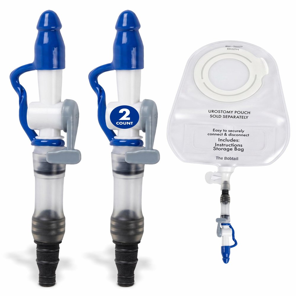 The BobTail Coloplast Urostomy Bag Drainage Connector Kit, Ostomy Supplies with Valve & Cap for Urine Bags, Urinary Drainage Bag Accessory Compatible with Coloplast Ostomy Bags & Urostomy Systems