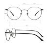 Firmoo Blue Light Blocking Glasses for Computer Reading Retro Metall Round Frame for Women Men(Black 0.5x) view 4