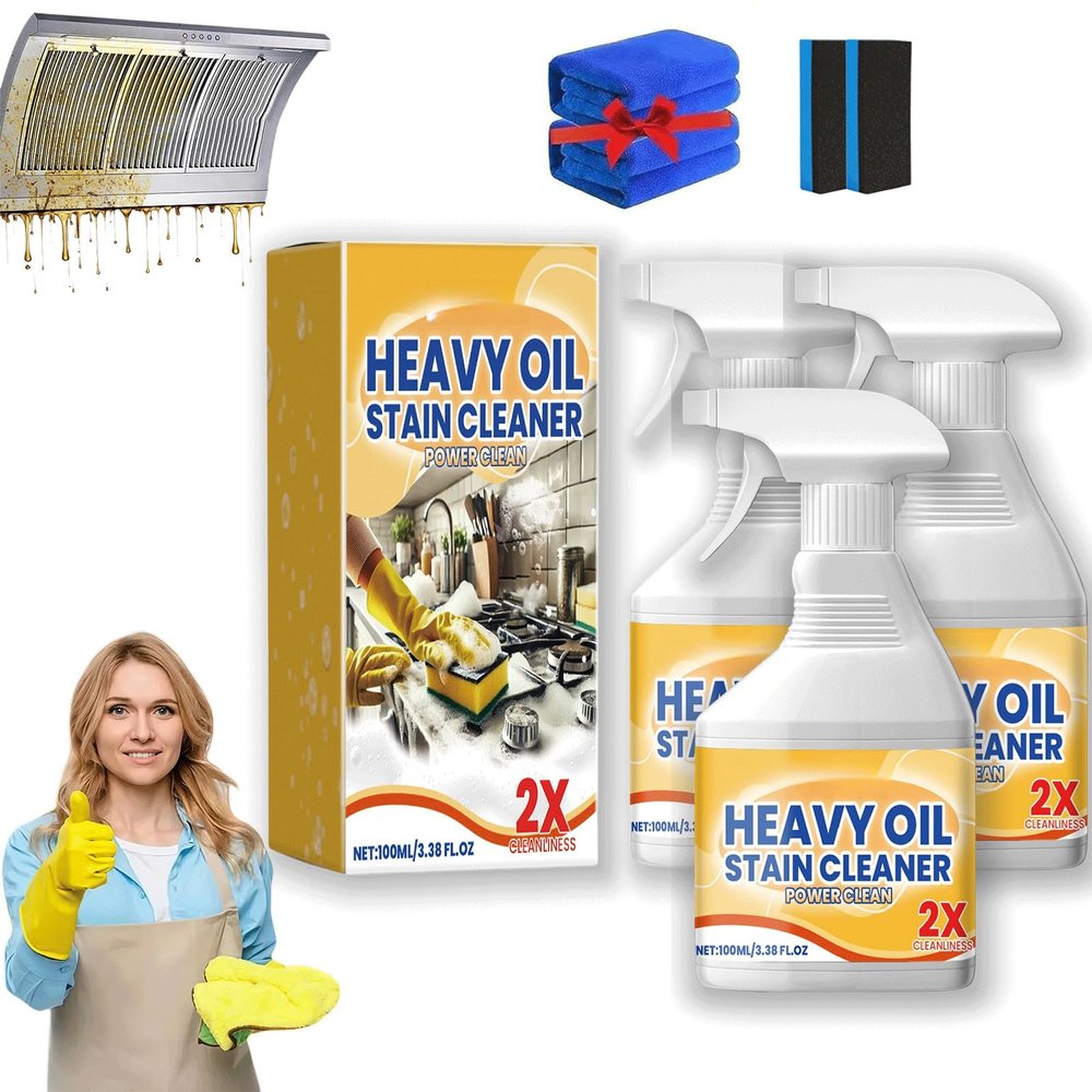 Gettoreach 2026 New Kitchen Heavy Oil Cleaner,3.38 Oz Kitchen Appliance Cleaner,Oven Cleaner Heavy Duty For Kitchen Appliances, Household, Oven, Stove, Range Hood (3pcs)