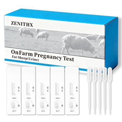 Sheep Pregnancy Test Kits, Sheep Pregnancy Test Kit at Home, Sheep Test Kit, Urine Test Kit, 98.8% Accurate, 10-Minute Results, Painless, Easy to Use, 5-Packs