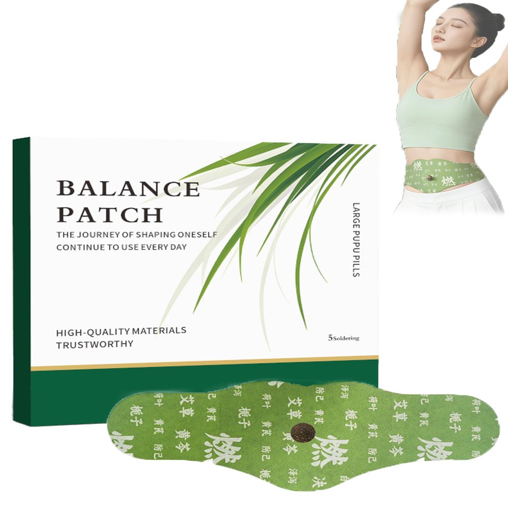 Hanpo Japanese Herbal Patch, Balance Patch Pad for Tummy and Stomach, Natural Botanical Navel Stickers for Waist and Abdomen, Soothing Body Care Patch for Daily Comfort, Non-Irritating (1)