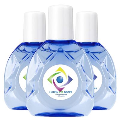 BUIE Lutein Eye Care Drops Daily Hydration & Comfort for Dry, Tired Eyes Preservative-Free, Lens-Friendly Formula 0.5 fl oz (Pack of 3)