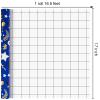 Burymento Graduation Wrapping Paper Roll - 17 in x 16.4 ft, Mini Roll - Blue Wrapping Paper for Graduation, Congrats Grad Caps and Diploma Gift Wrap for High School College University Senior Ceremony view 3