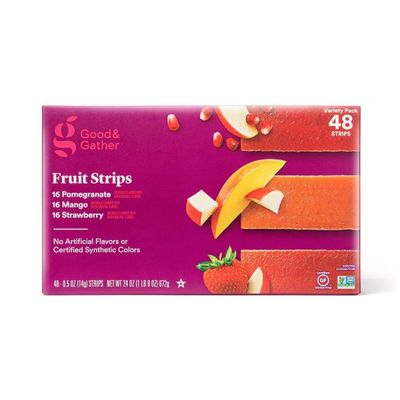 Pomegranate, Mango and Strawberry Fruit Strips Variety Pack - 24oz/48ct - Good