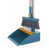 2-in-1 Broom with Dustpan Combo Set,Long Handle Broom Dustpan Combo with Dustpan Teeth to Automatically Clean Hair for Home, Indoor or Outdoor Cleaning Hall Floor (Blue) view 1