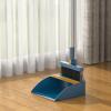 2-in-1 Broom with Dustpan Combo Set,Long Handle Broom Dustpan Combo with Dustpan Teeth to Automatically Clean Hair for Home, Indoor or Outdoor Cleaning Hall Floor (Blue) view 2