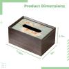 Machify Floral Tissue Box, Black Walnut Wood Grain, Decorative Napkin Holder for Home, Living Room, Office, Hotel, 7.8 X 5 X 3.7 in view 4