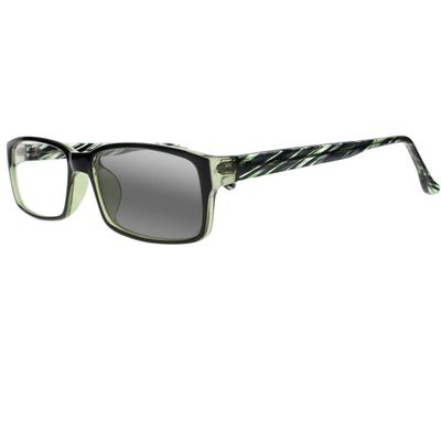 SightPerk Bifocal Photochromic Rectangular Frame Reading Glasses For Men Women Sunglasses Readers (Green, 1, x)