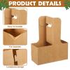 Mifoci 24 Sets Hawaiian Drink Carrier with Handle Bulk Tropical Luau 2 Cup Disposable Paper Cup Holder with Monstera Leaves for Hot or Cold Drinks Coffee Delivery Summer Aloha Wedding Party Supplies view 3