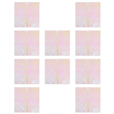 JEWEDECO Waterproof Cellophane Flower Wrapping Paper, 10 Sheets Iridescent Colorful Packing Film for Floral Bouquet DIY Crafts and Decoration