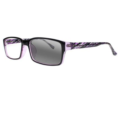 SightPerk Bifocal Photochromic Rectangular Frame Reading Glasses For Men Women Sunglasses Readers (Purple, 2.75, x)