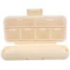 HOMOCONO Portable Medicine Organizer Small Pill Case with 8 Compartments Leakproof Travel Pill Box Cream White for Seniors and Daily Medication Storage view 1