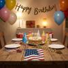 100pcs American Flag Paper Napkins, 4th of July Napkins Disposable Red White and Blue Napkins Luncheon Napkin for 4th of July, Memorial Day, Patriotic Party & Table Decorations 6.5 x 6.5 inch view 2