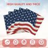 100pcs American Flag Paper Napkins, 4th of July Napkins Disposable Red White and Blue Napkins Luncheon Napkin for 4th of July, Memorial Day, Patriotic Party & Table Decorations 6.5 x 6.5 inch view 4