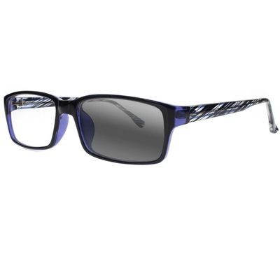 SightPerk Bifocal Photochromic Rectangular Frame Reading Glasses For Men Women Sunglasses Readers (Blue, 2.75, x)