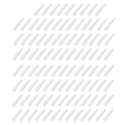 AMUSLESUR Tweezer Protective Cap and Non-slip Nipper Silicone Sleeve, 100 Pieces Replacement Covers, Curved Tip Protector for Pedicure Tools, Suitable for Manicure and Beauty Care