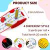 4 Rolls Back to School Ribbon,ABCPencilAppleYellow Ruler Ribbon,2.5 Inch 20 Yards Fabric Wrapping Ribbons for Bow Wreath Party Home Decor view 2