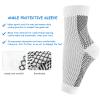 Housoutil Ankle Support Brace 4pcs Set Black White Outdoor Ankle Protective Sleeve Compression for Sprain Prevention and Joint Stabilization Suitable for Running and Soccer view 3