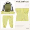 Kronabelle Full Body Protection Yellow Beekeeping Suit, Junior L Size with Ventilated Hood, Cotton Polyester Blend view 3