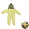 Kronabelle Full Body Protection Yellow Beekeeping Suit, Junior L Size with Ventilated Hood, Cotton Polyester Blend view 4
