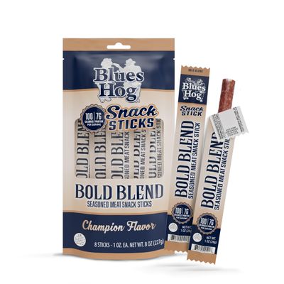Blues Hog High Protein Bold Blend Meat Sticks, Peppery Beef & Pork, 8ct
