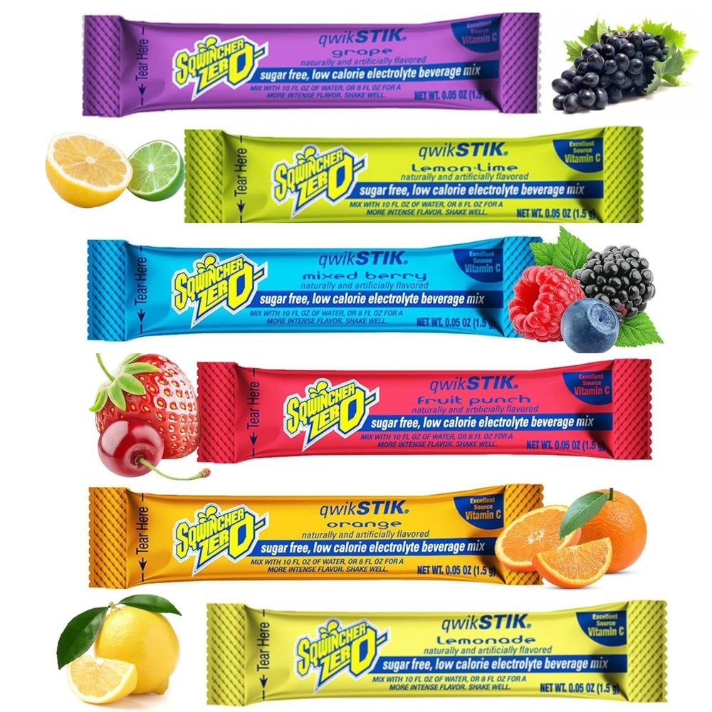 Pisoka Sqwiincher Sugar-Free Electrolyte Drink Mix Powder Sticks Hydration Powder Packets Zero Sugar Sports Drink Mix Instant Hydration Sachets Variety Flavor Stick Packs (300 Count)