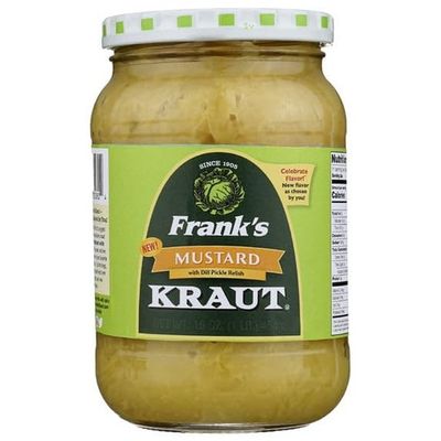 Franks Kraut Mustard with Dill Pickle 16 oz (Pack of 12)