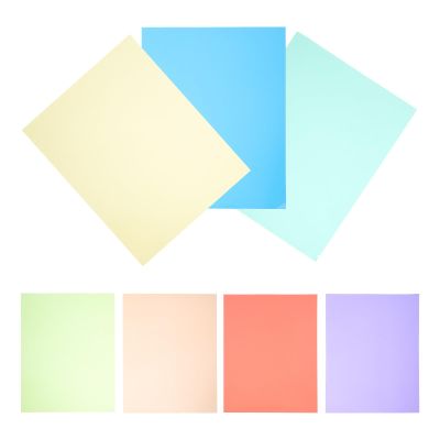 JEWEDECO 7 Sheets Colored Cellophane Sheets for DIY Crafts Light Diffusing Film Art Supplies A4 Size