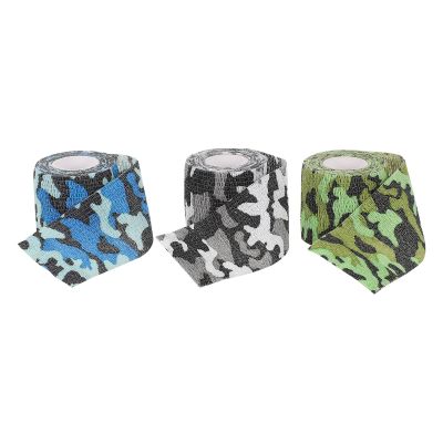 Cabilock 3pcs Elastic Camouflage Bandages Self Adhesive Non-Woven Sports Wrist and Knee Wraps for Hunting Outdoor Survival and Athletic Injury Protection
