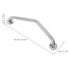 TIDTALEO Stainless Steel Bathroom Grab Bar 46.5cm Curved Handicap Handrail for Elderly Toilet and Shower Safety Support Anti-Slip Wall-Mounted Disabled Aid view 2