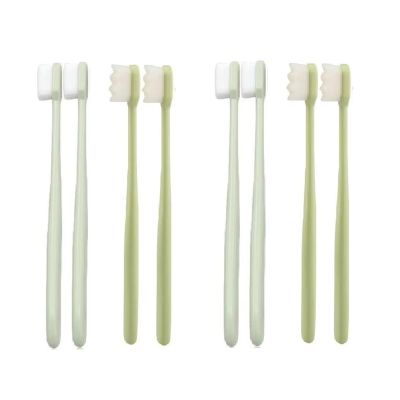 2/4/8pcs Toothbrush Ultra-fine Soft Protect Gum Health Travel Portable Tooth Brush Oral Hygiene Tools(8pcs Green Mix)