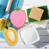 Balacoo 4pcs Cartoon Fruit-Shaped Kitchen Scrub Sponges Thickened Cleaning Cloths for Dishwashing, Multi-Color Citrus Orange, Strawberry, Mango, Non-Scratch Household Cleaning Supplies view 4