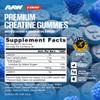 RAW Nutrition Creatine Gummies, Blue Raspberry, 5g Creatine Monohydrate, Supports Strength & High-Intensity Performance, No Mixing Chewable Pre/Post Workout Supplement, 120 Gummies (30 Servings) view 2