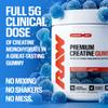 RAW Nutrition Creatine Gummies, Tangerine, 5g Creatine Monohydrate Per Dose, Supports Strength & High-Intensity Performance, No Mixing Chewable Pre/Post Workout Supplement, 120 Gummies (30 Servings) view 3