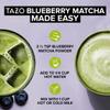 TAZO Organic Blueberry Matcha Latte, Barista Blend Matcha Powder, 10 Servings, CafQuality Matcha, Lightly Sweetened with Organic Sugar, Easy to Make, 3.5 oz Pouch (Pack of 9) view 3