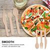 WESIEVYA Wooden Cutlery Set 20pcs Disposable Tableware Set Biodegradable Fork Spoon Knife Eco-friendly Flatware for Party Picnic Takeaway view 3