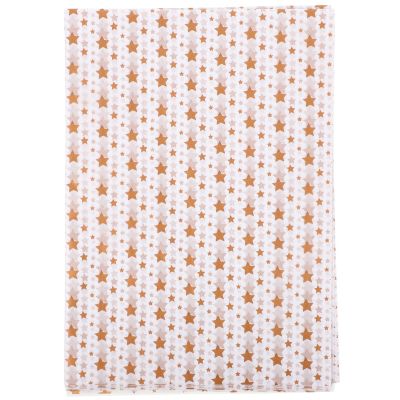 OFFSCH Star Pattern Rose Gold Metallic Wrapping Paper 50x70cm 20 Sheets Floral Bouquet Packaging Tissue Paper for Wedding Wrapping and Origami Crafts